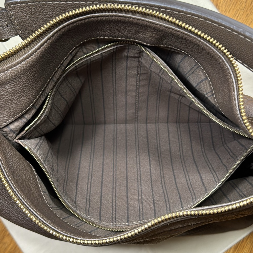 LOUIS VUITTON CHOCOLAT MONOGRAM EMPREINTE LEATHER AUDACIEUSE PM BAG - Picture 13 of 16